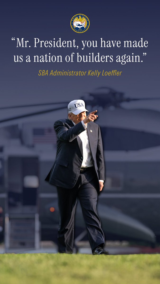 SBAgov's tweet photo. Main Streets are thriving again thanks to President Donald J. Trump! 🇺🇸

- Deregulation
- Fair Trade
- Energy Dominance
- Accountability for Fraud
- No Tax on Tips
- No Tax on Overtime
- 100% Expensing for Made in America Factory Expansion &amp; Equipment https://t.co/5r0ioEa886