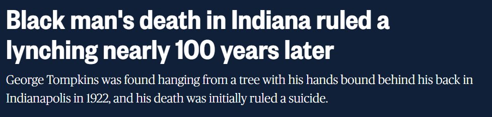 ThePandemos's tweet photo. @CommieSlayer8 @panthera_kate They're making a claim is a suicide first.
We're arguing against it, due to the massive amount of black 'suicides' found later to be murders.

Sometimes it literally takes a HUNDRED. FUCKING. YEARS. to be actually be tackled as what it actually is. https://t.co/pNImxJodMT