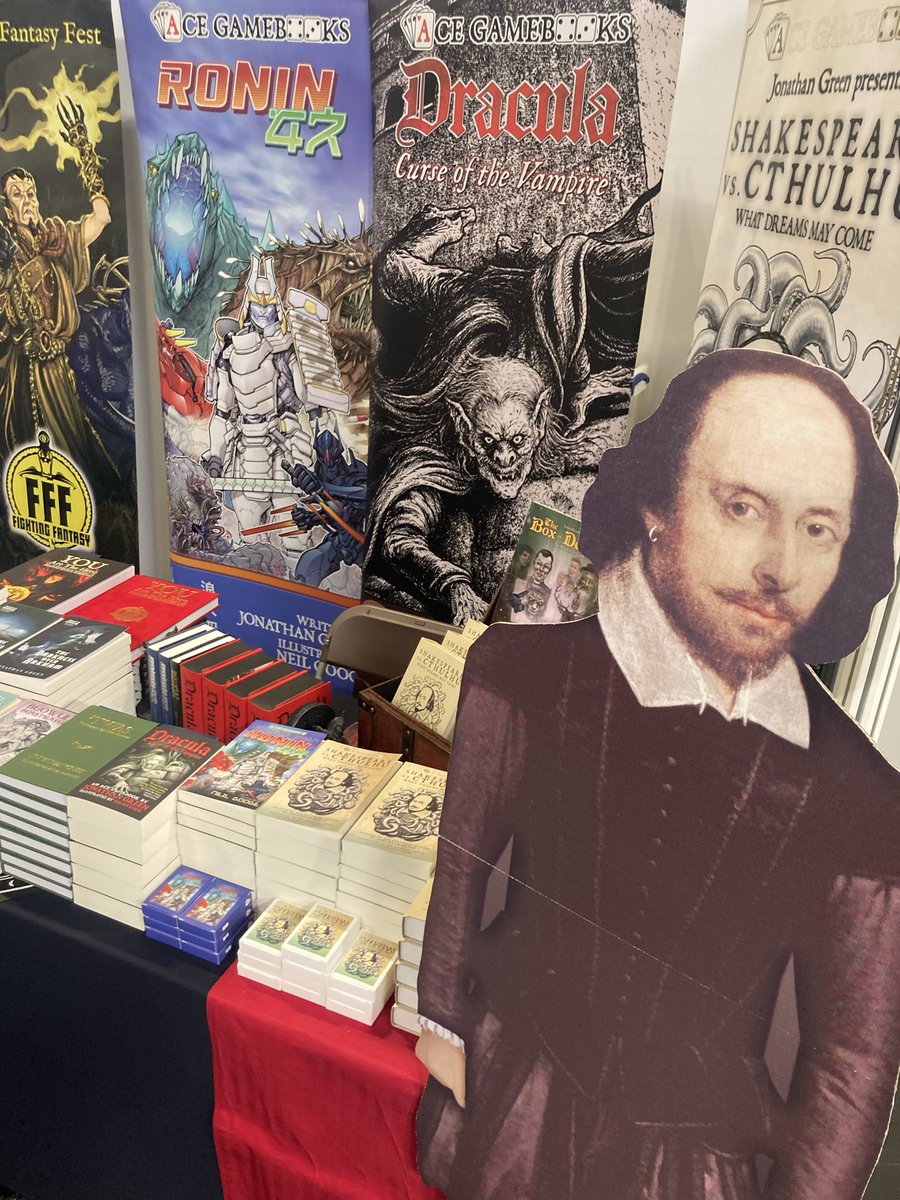 jonathangreen's tweet photo. Is this the ACE Gamebooks stand I see before me?!? #acegamebooks @UKGamesExpo https://t.co/g3tzRzqhMS