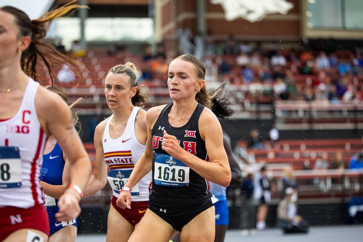 UtahTrackXC's tweet photo. Solid performance from Lindsey Peters in the first round of the 1500m run as she closes out her collegiate career after a run of 4:22.48. #NCAATF

#GoUtes | #UtahTFXC https://t.co/qmZYOzA8Ey