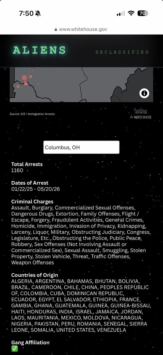 msassman's tweet photo. Hey @WhiteHouse 

Might want to fix https://t.co/Y5EqbU12tI

Shows United States under country of origin for Columbus Ohio https://t.co/YMDrkJRCzM