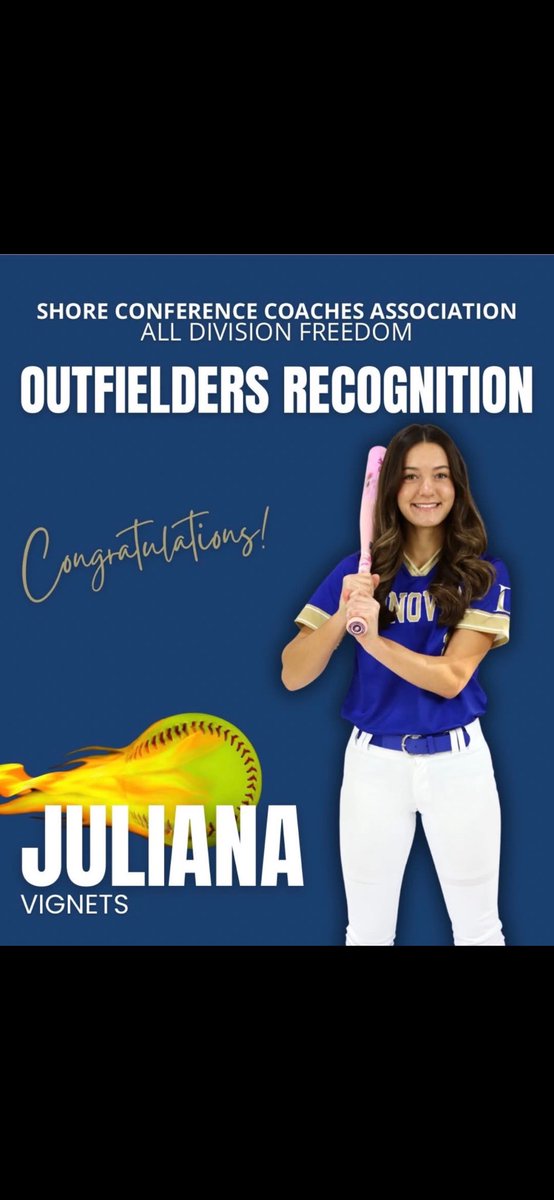 j_vignets2028's tweet photo. I am so grateful to be recognized as an All Division outfielder in the Shore Conference Freedom Division. This season has been amazing! I’m so proud of all my teammates! I look forward to our continued success in States! 💙🤍 #dreambig #workhard @Donovansoftbal1 @intensitykod @IntensityKOD_KP @MissODonnell28 @x_level_fitness