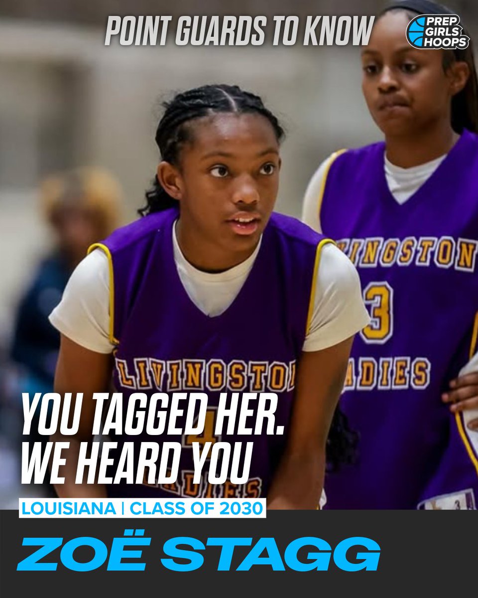 PrepGirlsHoops's tweet photo. You showed up loud when we asked you to tag an impressive point guard in your state. Here are 5 impressive point guards who you tagged getting their recognition. 🏆

Zoë Stagg, Jaiyana Bogan-Jacobs, Sabrina Vesey, Brooklynn Brown. Names to know now. 

Create your free profile at the link in bio — get your name in front of the scouts who matter. Who's next?