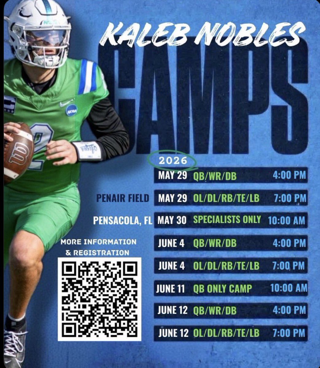 WalkerBridges27's tweet photo. Excited to compete tomorrow at UWF! @RecruitNavarre @NHSRaidersFB @CoachBenji @MardieWilson @CoachWintrick @Coach_AHoughton @BLester1993 @coach_dbaker @CoachMasonBaker https://t.co/FGzUeIWRfR