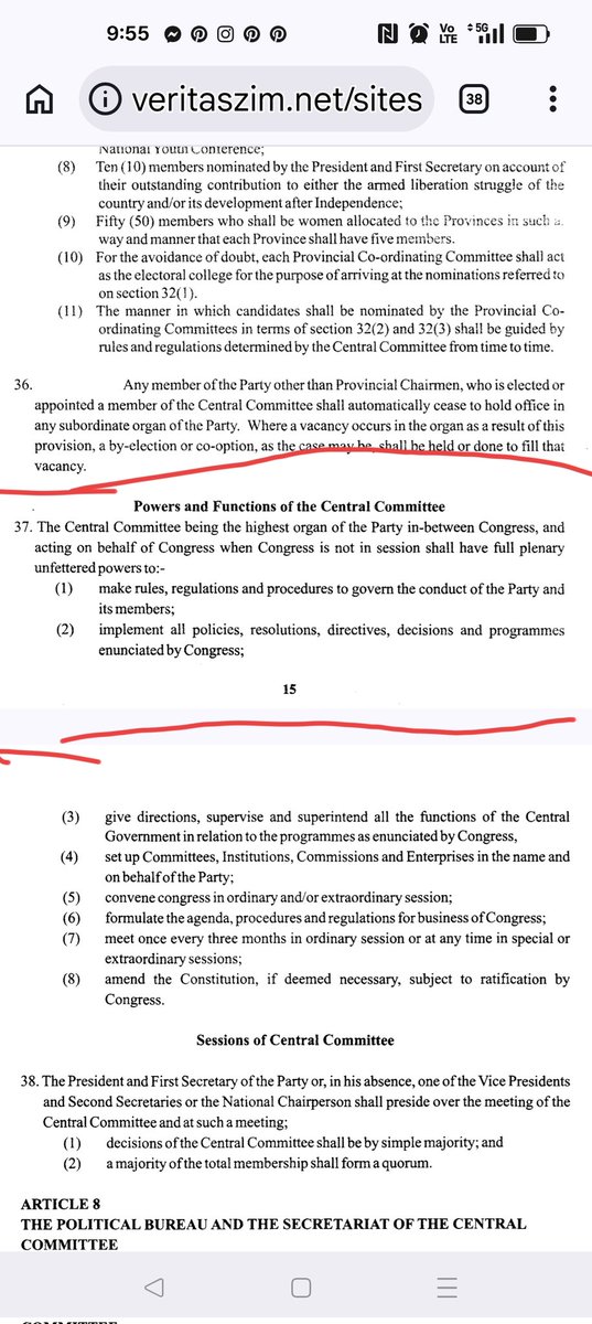 umsilopogus's tweet photo. @matinyarare @masibanda_ Read article 7 clause 37 of the ZANU PF Constitution https://t.co/pzbdmVEl2m