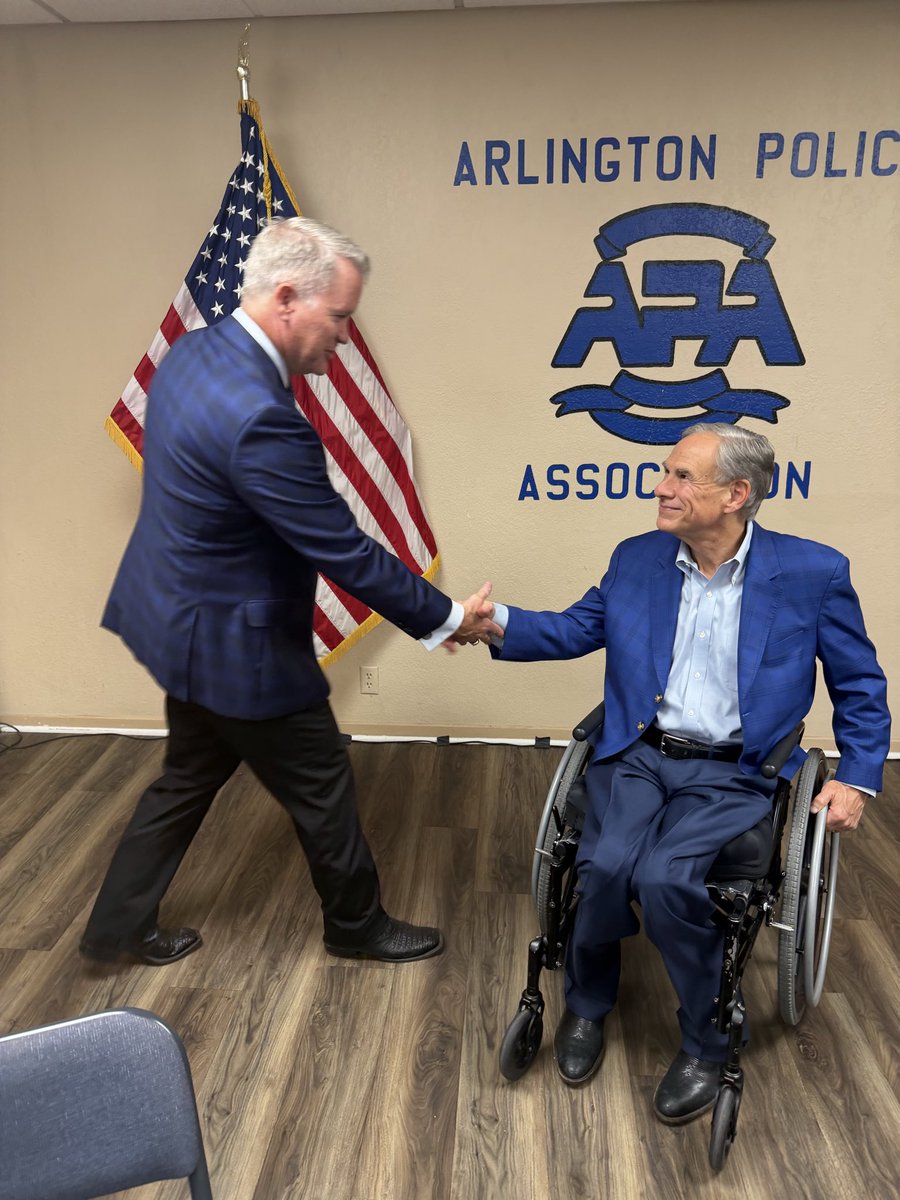DavidCookTexas's tweet photo. Today, I joined @GregAbbott_TX, @Ellen4Texas, @BillWaybourn, @PhilSorrellsTX, the @Arlington Police Association and several Legislators for the unveiling of the Governor’s Public Safety Plan for Texas. 

During the 88th Legislative Session, I was proud to work alongside Governor Abbott to pass HB 17 to "rein in rogue district attorneys" who adopt blanket non-prosecution policies. But there’s still more work to be done. 

Next session, the Texas Legislature must act to pass legislation to deny bail for criminal illegal immigrants, expand the Repeat Offender Task Force, establish a statewide prosecutor, and make rogue DAs impeachable. Keeping our communities safe and upholding the rule of law will always be my top priority. #txlege
#RemovePoliticsFromProsecution