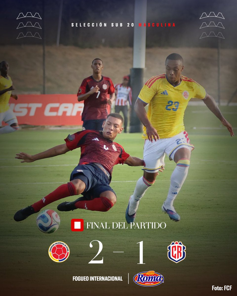 laselecrc_'s tweet photo. ⏹️ Final del partido.

Así finalizan estos dos fogueos internacionales de La Sele Sin-20 frente a la Selección de Colombia. 

⚽️ Anotó David Garro para La Sele

🇨🇴 2-1 🇨🇷

¡Vamos Sele! 🇨🇷 https://t.co/zZgSAKXTIT