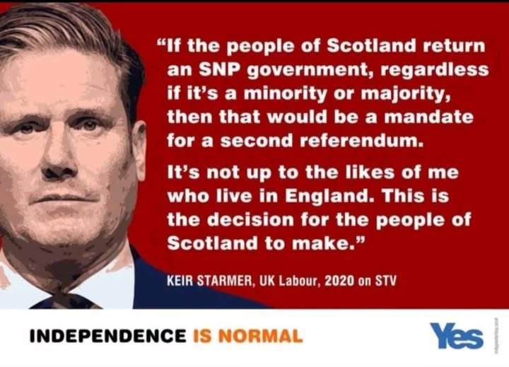 mathcampbell's tweet photo. Scotland’s future isn’t up to him. We cannot have our constitutional decisions made by politicians unaccountable to the people of Scotland.

Our MPs &amp; MSPs are elected by us. English MPs are not. They shouldn’t get a say. https://t.co/QBdXXbwlbl