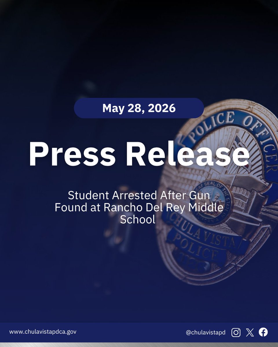 Chula Vista Police Department tweet media