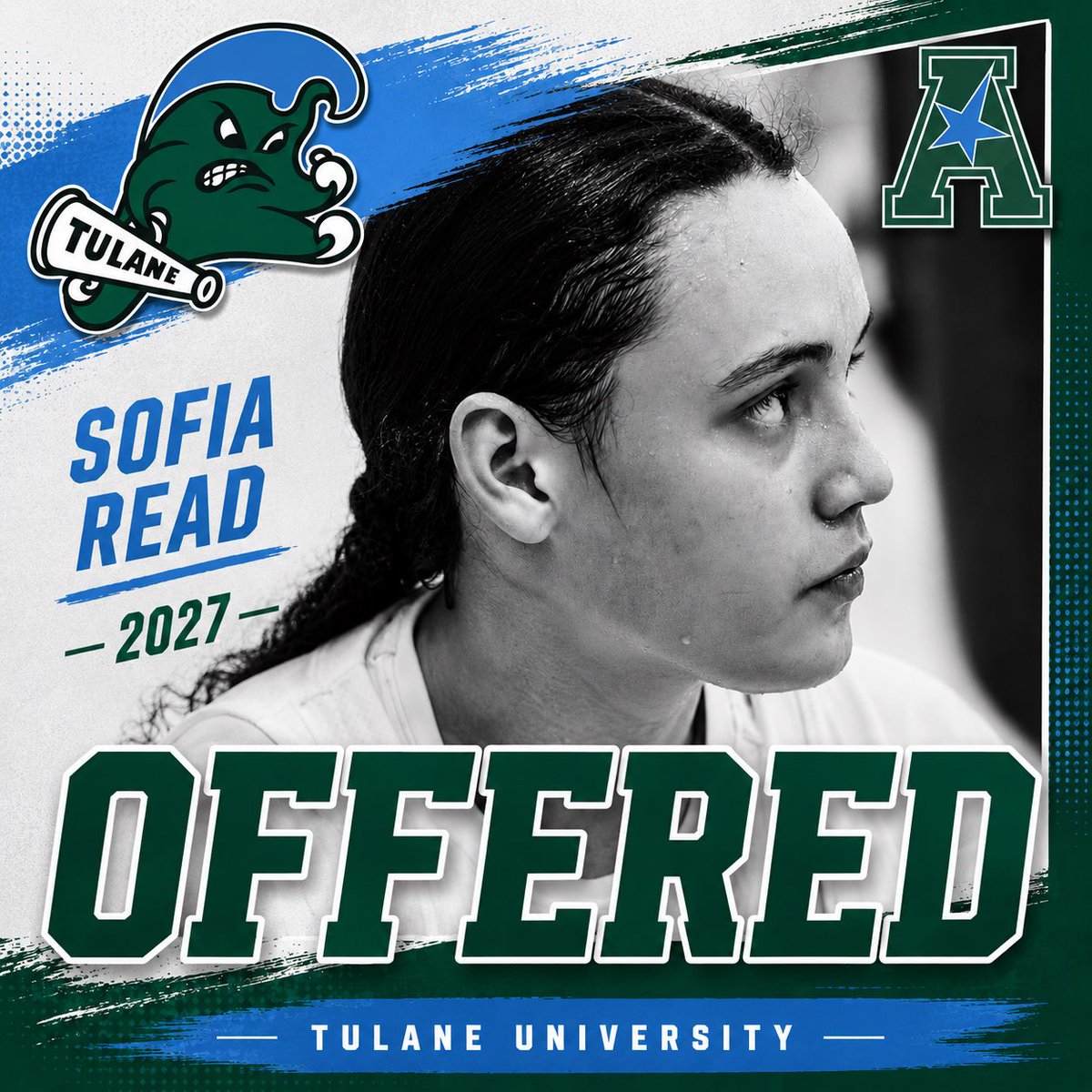 SofiaBuckets's tweet photo. After a great conversation with Coach @AshLangford, I’m grateful to receive an offer from @GreenWaveWBB. Thank you for the opportunity! 

@RockHillGBB https://t.co/Y6qeBy0qA7