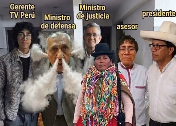 YoshiRolando's tweet photo. La pandilla de Sanches! todo esta arreglado la vicepresidenta rectora de todas las universidades del Peru mi mejor chiste ,personajes ficticio,Sanchez oportunista  dirigente de casa de adobe ahora en un https://t.co/Iz0HWZoJqP Lujo rojo radical insulta agravia por desesperacion https://t.co/Drxaina0pl