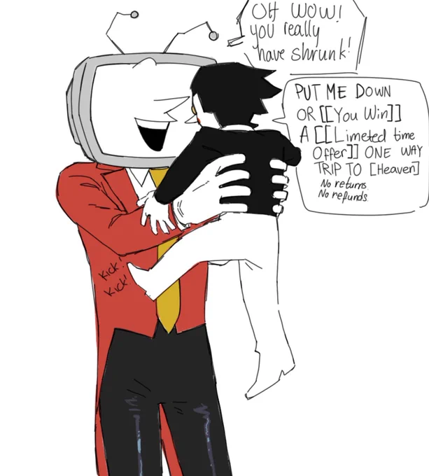 my first spamtenna art, (i think) vs. my current favourite 
(sorry for repost but i was reminded of how shit they looked) #spamtenna #spamton #tenna 