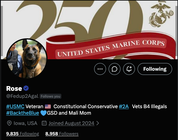 JayJosephVet's tweet photo. A USMC Veteran is looking to build their foundation and connect with more friends:

@Fedup2Agal 

If you're willing to lend a listening ear or share experiences your support could mean the world Let's come together and make a difference  in their journey! https://t.co/q8OAYHhr3E
