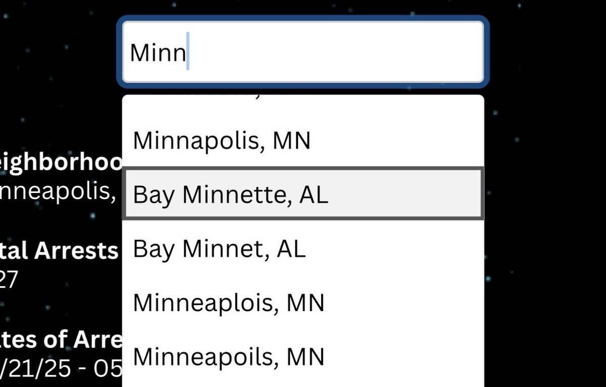 em_luetkemeyer's tweet photo. “Minneapolis” is also spelled wrong in a variety of ways. 2 arrests in “Minneapoils,” one in “Minneapolois,” 3 in “Minnapolis” … https://t.co/8qPM5bAOMB
