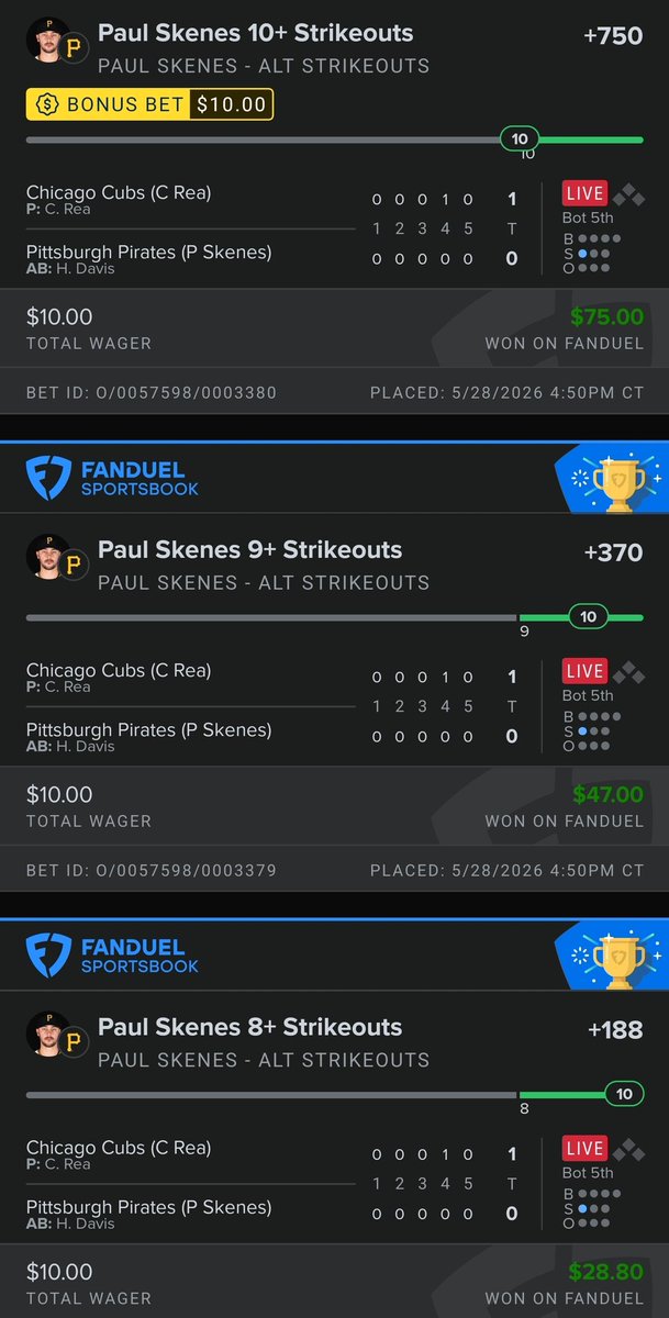 DannyEven's tweet photo. I'm a #Cubs fan, but free money is free money. https://t.co/GTN0hq4e6e