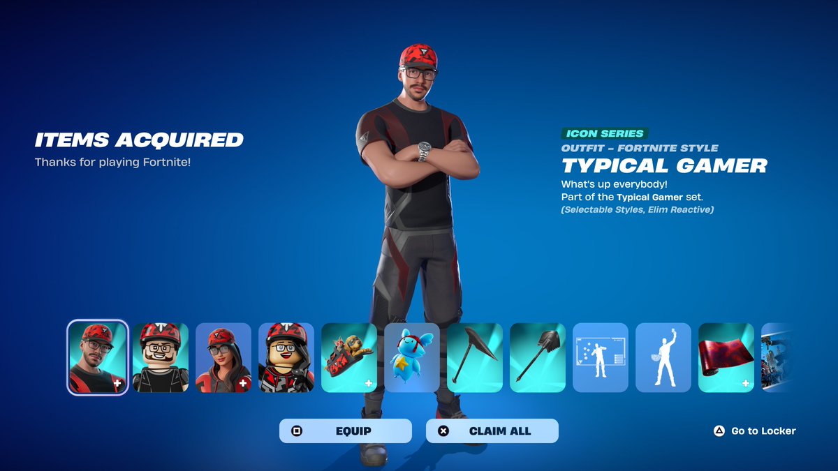 FortniteFNLK's tweet photo. Fortnite Typical Gamer Skin Giveaway 🎁

To Enter: 
❤️♻️ LIKE &amp; RETWEET
📲 FOLLOW @FortniteFNLK @braniyt 
🛑 SUBSCRIBE https://t.co/0sQIWluR6V
🎙️JOIN DISCORD https://t.co/WdRCsdUAQq
✅ COMMENT “DONE”

USE CODE ‘FNLKK’ #ad https://t.co/fJvDQ7Yxyt