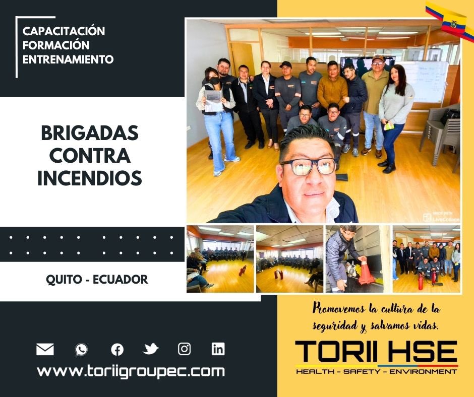 ToriiHSE's tweet photo. QUITO!! Capacitación en Brigadas Contra Incendio.
Somos expertos en Seguridad Industrial, Salud Ocupacional y Gestión Ambiental!!
Visítanos en https://t.co/MD9r5wlMx5
#seguridad #salud #prevencion #toriihse https://t.co/netKLResw9