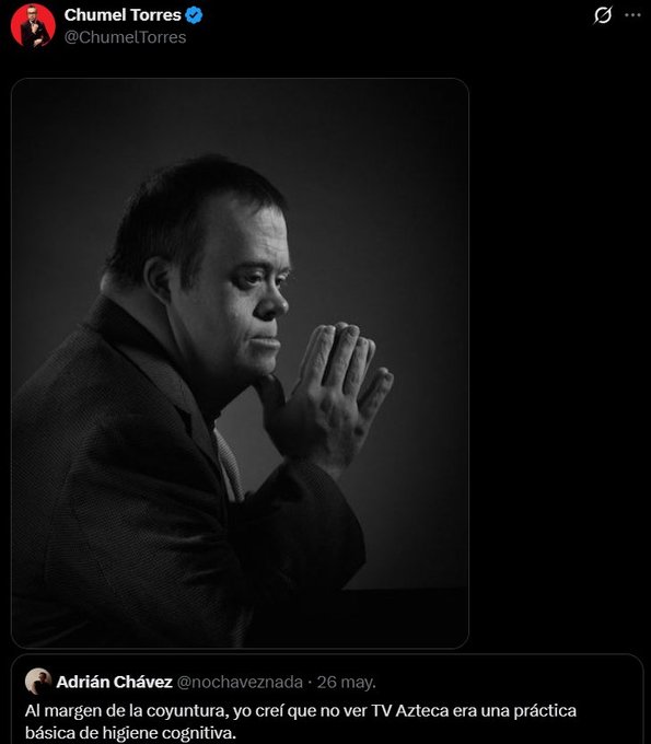 mayatorres0211's tweet photo. @ChumelTorres Que sepuede esperar si @Radio_Formula no contrata conductores sino puro #MERCENARIOS asueldo

Chlnga tv pvtamadre chumel https://t.co/tuvKLkY9Zd