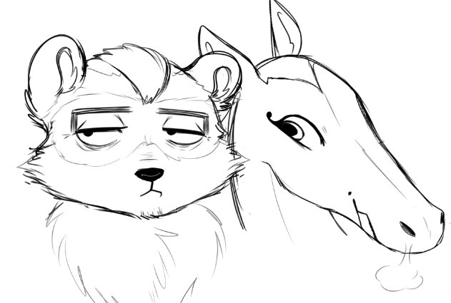 Laumeowth's tweet photo. furry Usakado (you can tell i don't draw horses very often 😭i'll make Usm a bunny next time) https://t.co/732T9hCegw