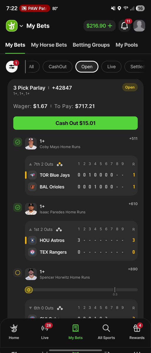 DaddyEvans96's tweet photo. @OutlawParlays Now just to finish up the 3man https://t.co/mG5rY6XkpF