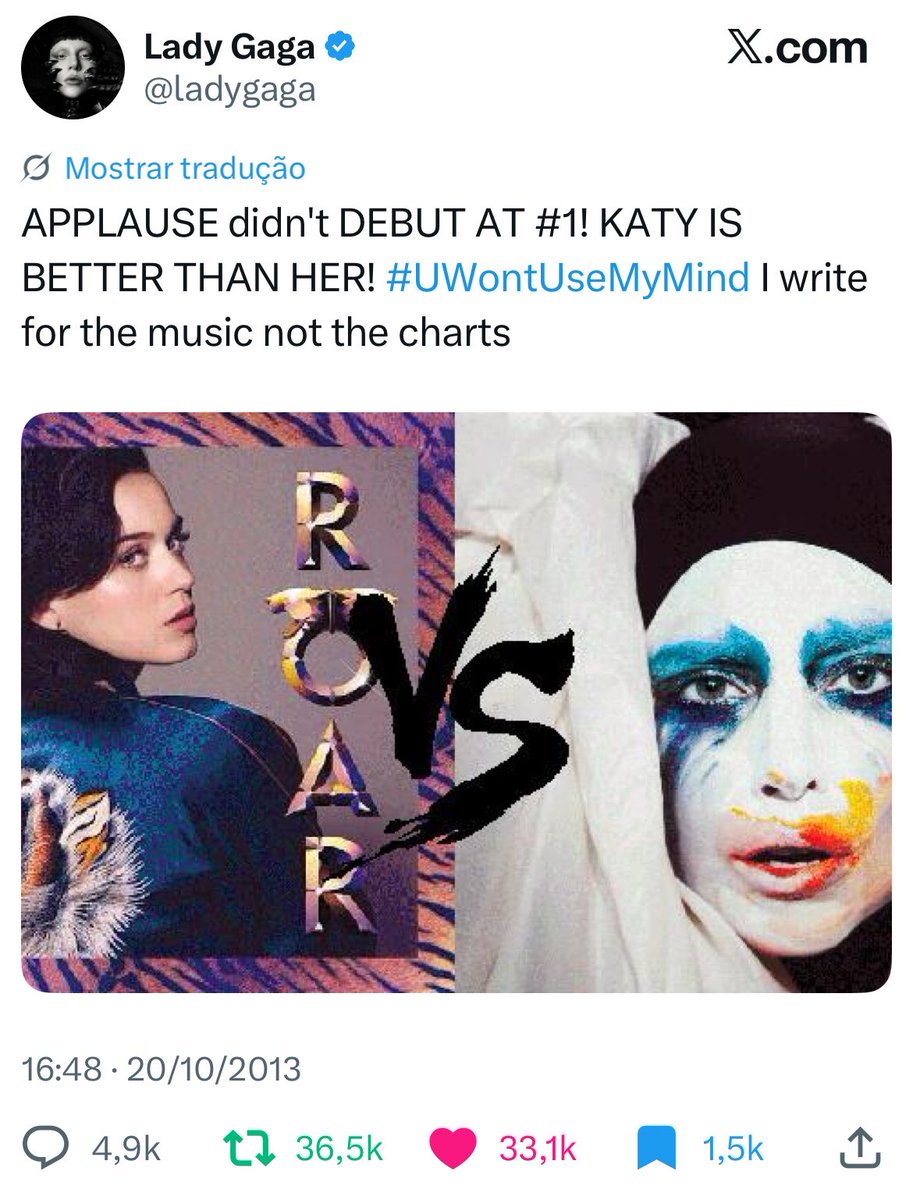 lobitostan's tweet photo. Petição para essa ser a capa quando a Katy Perry e a Lady Gaga fizerem um feat, iria quebrar a internet https://t.co/Dg6cV6JdPm