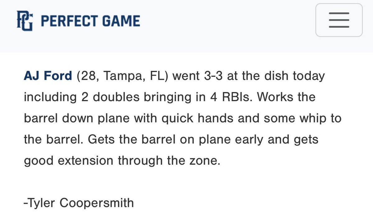 AJSilky26's tweet photo. Honored to be named in the top 10 of Top Performers Hitting at the 16U PG East Memorial Day Classic in Ft. Myers 🇺🇸

🔥.444 | 4-H | 6 RBI | 2 2B | 2 SB | 3 BB | 1 K

Grateful for my teammates and coaches. Back to work! Thank you @Florida_PG for the write up 👊

Let’s keep stacking! @CBU_FL @CenalTodd @CoachLouColon @_CochraneSam @SchylerM32 ⚡️⚡️⚡️