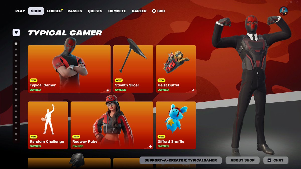 SarahhJae's tweet photo. Had to cop the @TypicalGamer bundle using code typicalgamer👀 so 🔥🔥🔥 Congratulations on this huge milestone! 🥳 @Fortnite https://t.co/PKhk7S6W5X