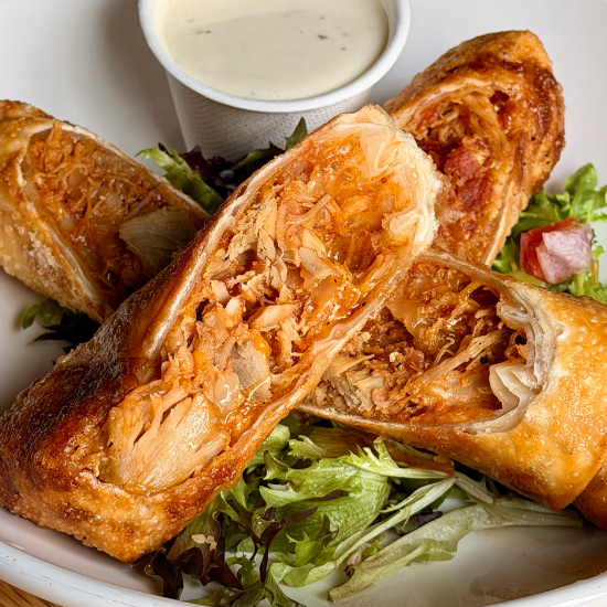 littlepub's tweet photo. Weekend Specials: Kingston Chicken Sandwich-Spicy jerk grilled chicken, pepperjack, smoked bacon, mixed greens, roasted peppers, and a righteous honey-curry aioli. The People’s Tuna Bowl-seared ahi, avocado, ginger pickles, pineapple-cilantro fried rice. &amp; BBQ Chicky Eggrolls! https://t.co/EG0zjbU2Kb