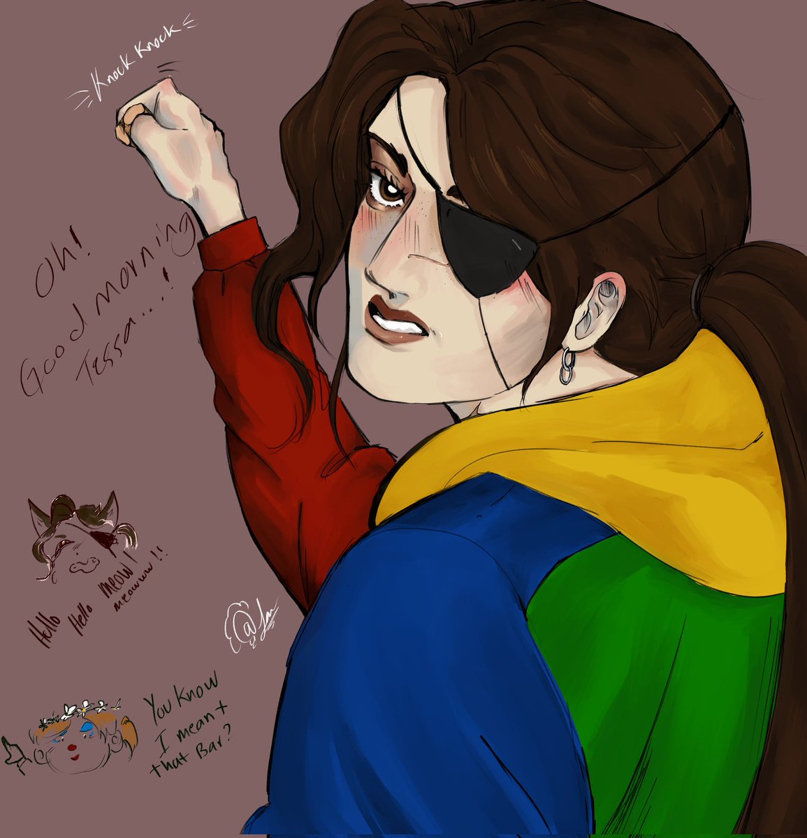 iawarchives's tweet photo. Are we sure this girl ain't a cat-

#helenhighwater #tessalamb #nopixelfanart https://t.co/fxWSzTT3ey