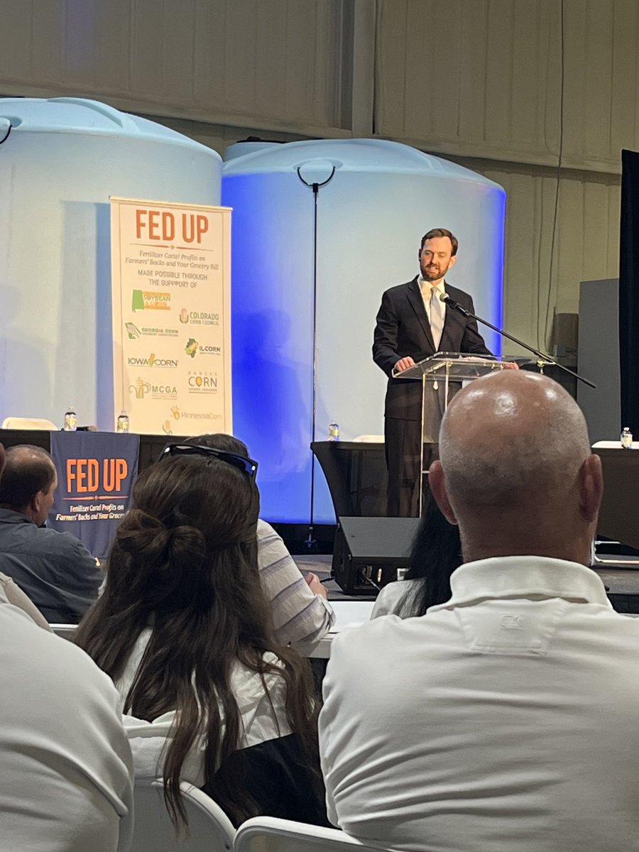 txvaughan's tweet photo. Today over 100 farmers and farm organization staff gathered to meet with Federal Trade Commission Chairman Ferguson and his staff members. A panel representing Alabama Cotton, Arkansas Rice, Iowa Corn, and a retired cooperative manager spoke. https://t.co/w0ABg0pPLm