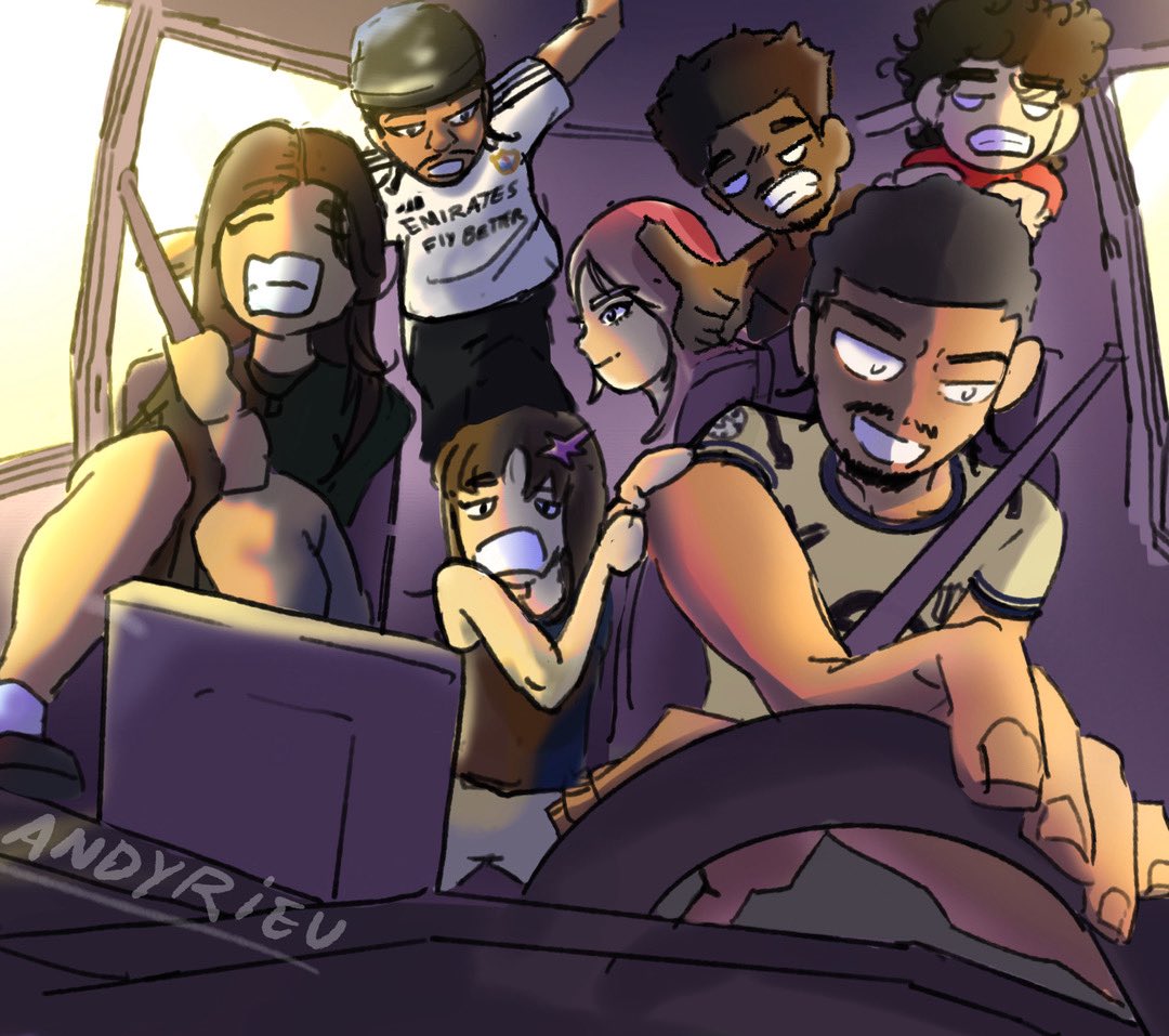AndyRieu's tweet photo. Tried finishing one last com art this before the coms died🥲 
Rv road trip memories https://t.co/ia4ZYCVb1a