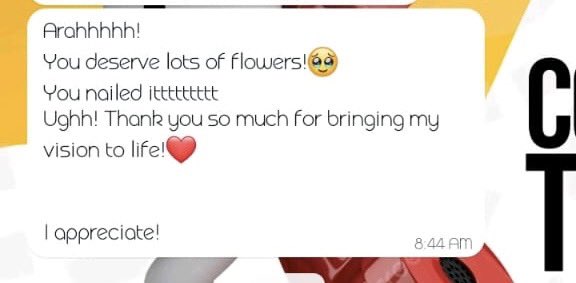 arahstudio_'s tweet photo. Client DMs like this keep me going 🥹❤️ https://t.co/7Ptqsn4sgg