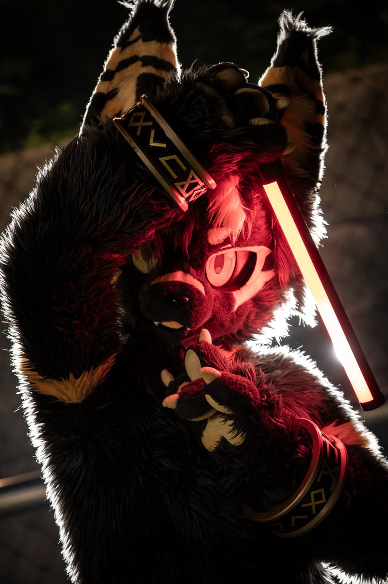 Rune_fur's tweet photo. 광선검같지 않아? 
나는 강한전사 💪
#FursuitFriday https://t.co/g9CIMcwuP8