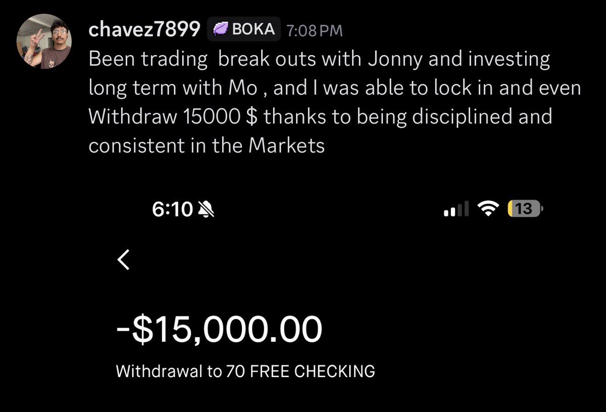 jonnyoptionz's tweet photo. one of my students took a 15k withdraw today🙏🏼🙏🏼

consistency isn’t about being perfect every day. it’s about showing up even when the market isn’t giving you anything clean

the traders who make it long term aren’t the ones who caught every big move. they’re the ones who stayed disciplined when nothing was setting up, who protected their capital when the conditions were bad, and who were ready when the right trade finally came

you don’t need to trade every day to be a trader. sometimes the best trade is no trade
