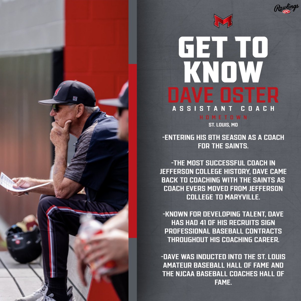 BaseballMU's tweet photo. Get To Know The Saints‼️

The Coaching Staff
#BigRedM #Baseball #Maryville https://t.co/CtDFdgBWor