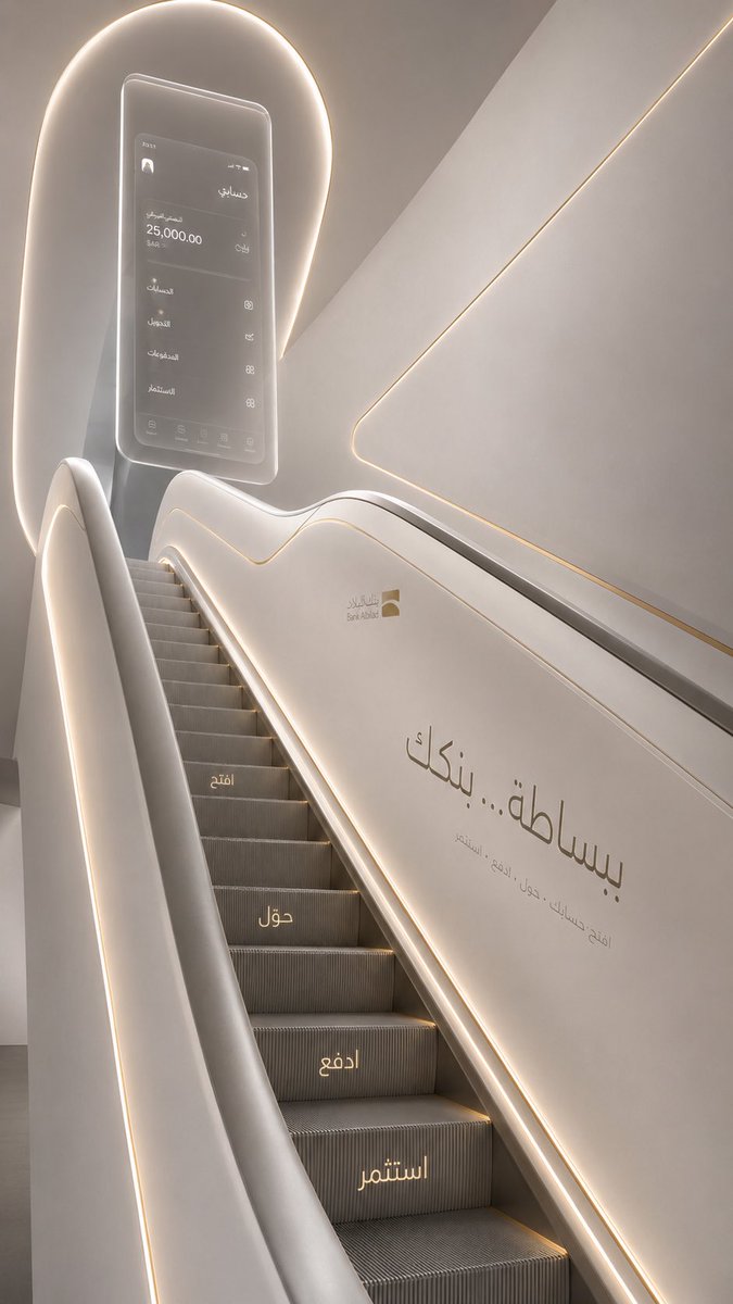 moh55000's tweet photo. @dahics لو كنت مدير عام التسويق وبما إني من خلفية هندسية وتقنية ابحاول أدمج أكثر من مدرسة ، أول شيء تغيير التصاميم الخاصة بالدرج والألوان  ، استغلال ال steps ورسم رساله فيها تقود الى مجسم التطبيق سواء هوليجرام ولا بروجكشن .

والرسائل تتغير مره استثمار مره ودائع حسب الموسم https://t.co/865nGRwaao