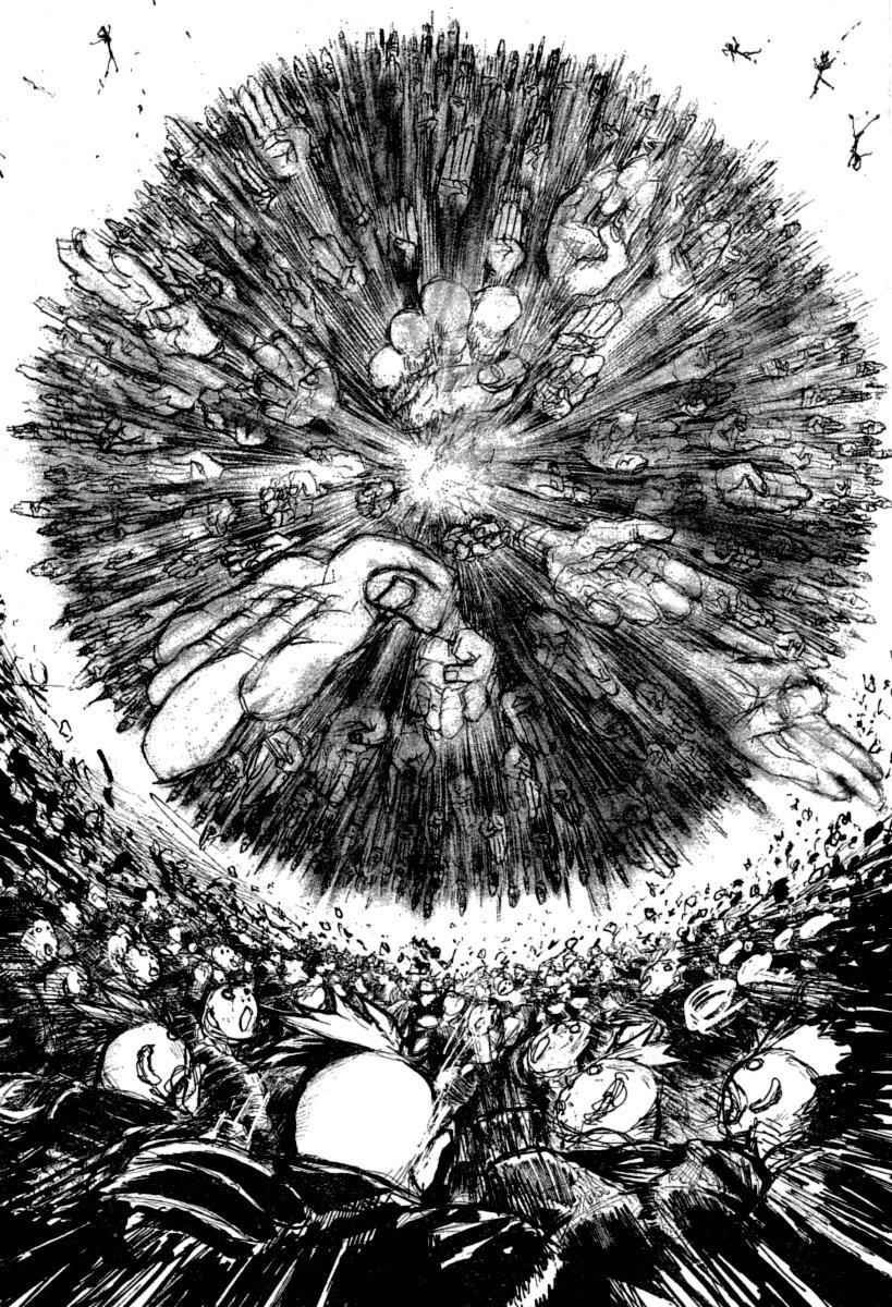 Judgment_Sword's tweet photo. @PraiseAltman111 You say that as a joke but even Jagi would mop the floor with Yujiro.

He walked off a world-ending nuclear blast. 

And then he also did THIS SHIT. https://t.co/ib9gJvQi4l