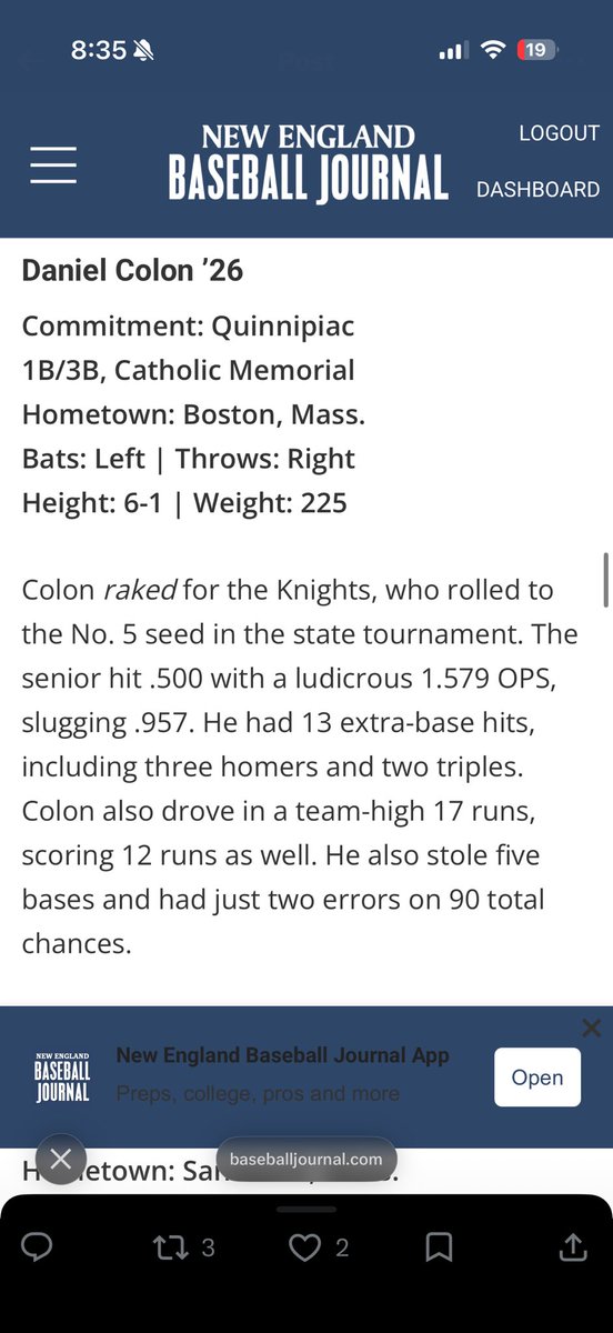 BostonPrimebb's tweet photo. @Joe_coughlan9 @sandwichbsball @Danielcolon22 @CatholicMem https://t.co/DxJWFKsnKC