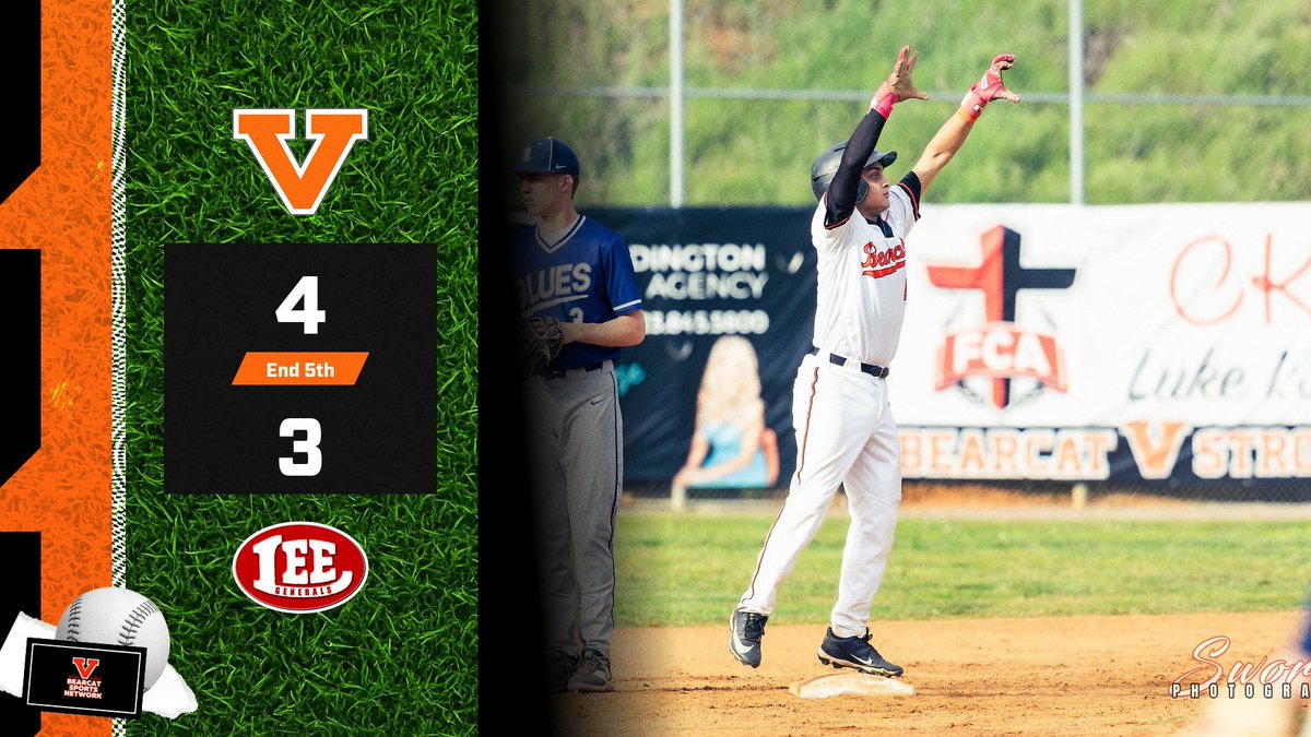 bearcatnetwork's tweet photo. Claws are up for EJ as he plates Connor with a sacrifice fly and the Bearcats have their first lead!

E5: VHS 4, LHS 3

GO 'CATS! https://t.co/bHWZIraDD5