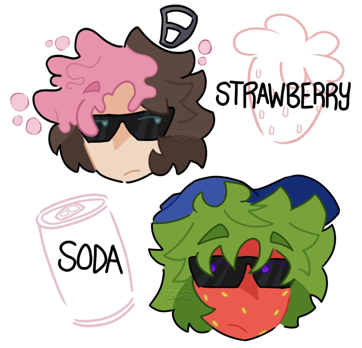 searays_'s tweet photo. this is the first time i’m posting my art and i’m so scared??🥹
anywhoo i love this duo and i need more duos to draw👀👀

#pezzy #yumi #fanart #strawberrysoda #duo #frouse #youtube https://t.co/x7H4CPVCGj