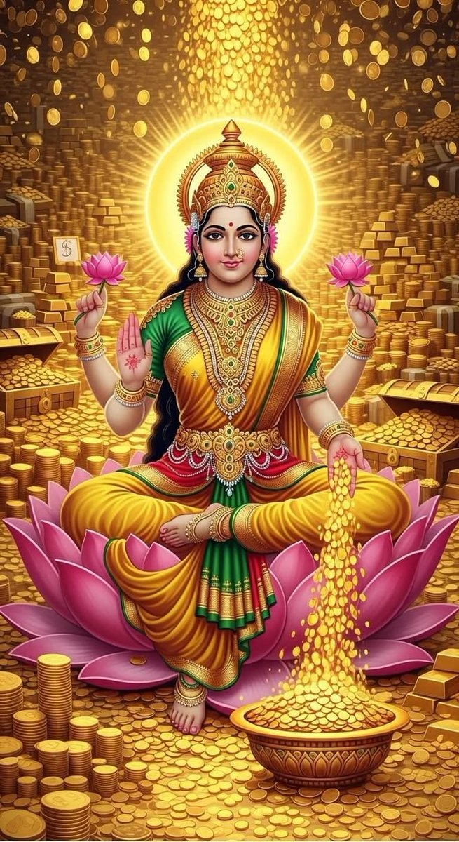 AkshitaL_'s tweet photo. धन-धान्य, सुख,सौभाग्य प्रदायिनी माँ महालक्ष्मी की जय हो.!! https://t.co/gfAl8AnxCM