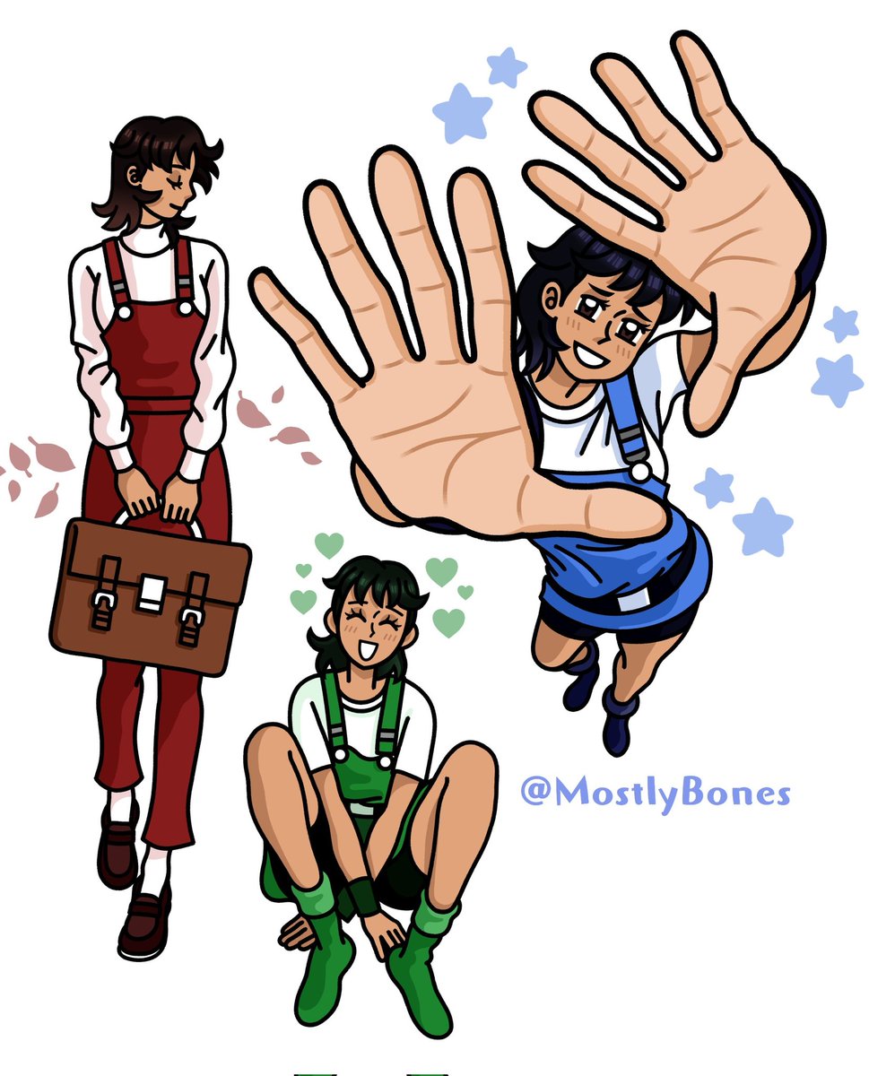 mostlybones64's tweet photo. Please enjoy the Skip trio 🍂💚💠

#oc #artmoots #smallartist https://t.co/QoyPtnvqqm
