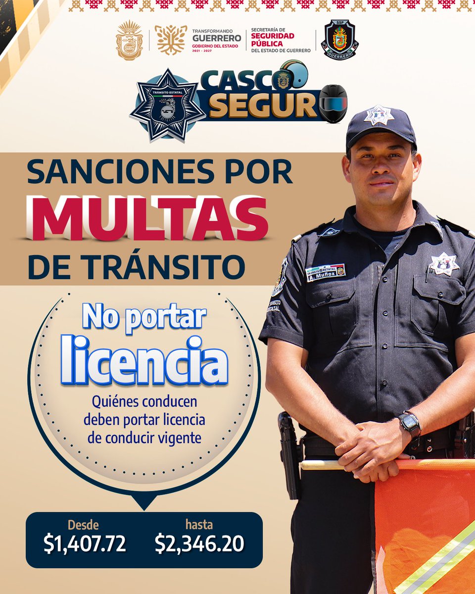 SSPGro's tweet photo. Al tomar el volante, asumes una responsabilidad.

Llevar tu licencia vigente acredita tu capacidad para conducir y contribuye a una movilidad ordenada.

Recuerda, la seguridad es tarea de todas y todos. 
Protegiendo a Guerrero, cercanos a ti. https://t.co/FsW6FRVUjv