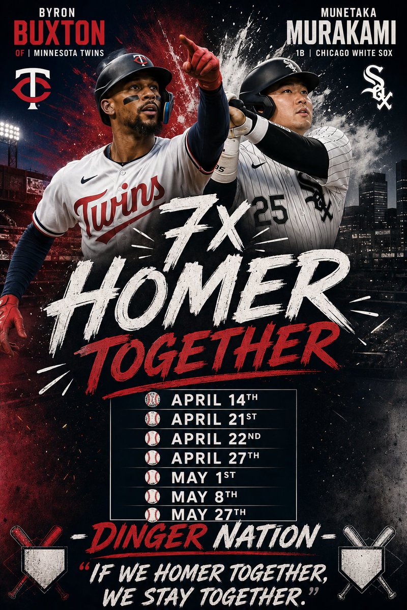JunePierre4's tweet photo. @MLBHR Upload your parlay slip at https://t.co/MnuxP4Frws — we show you every time that combo hit. Buxton + Murakami just hit for the 7th time this season 🔥” https://t.co/kafD8Um9vk