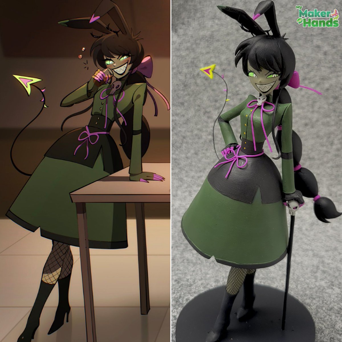 hands_maker's tweet photo. From 2D drawing to a handmade 3D figure 😈

 No 3D printer ⚠️

commission by @Ruffles3396852

#commission https://t.co/SRdLn34IkU