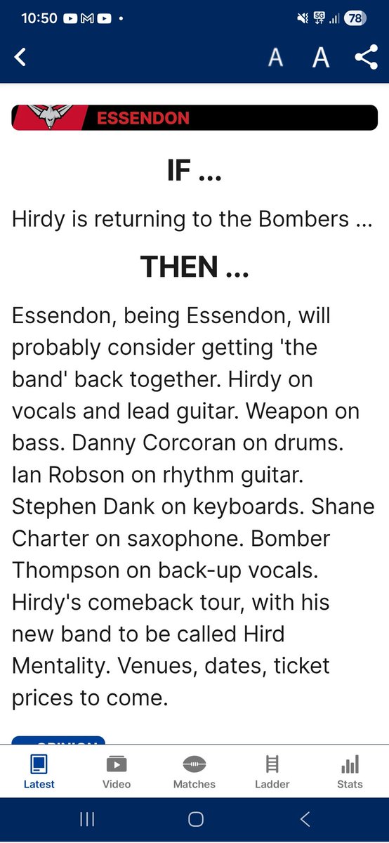 micka86's tweet photo. @ScooterMcNeice What is with Barrett's hate boner for Essendon ? https://t.co/ZGDMj4fHha