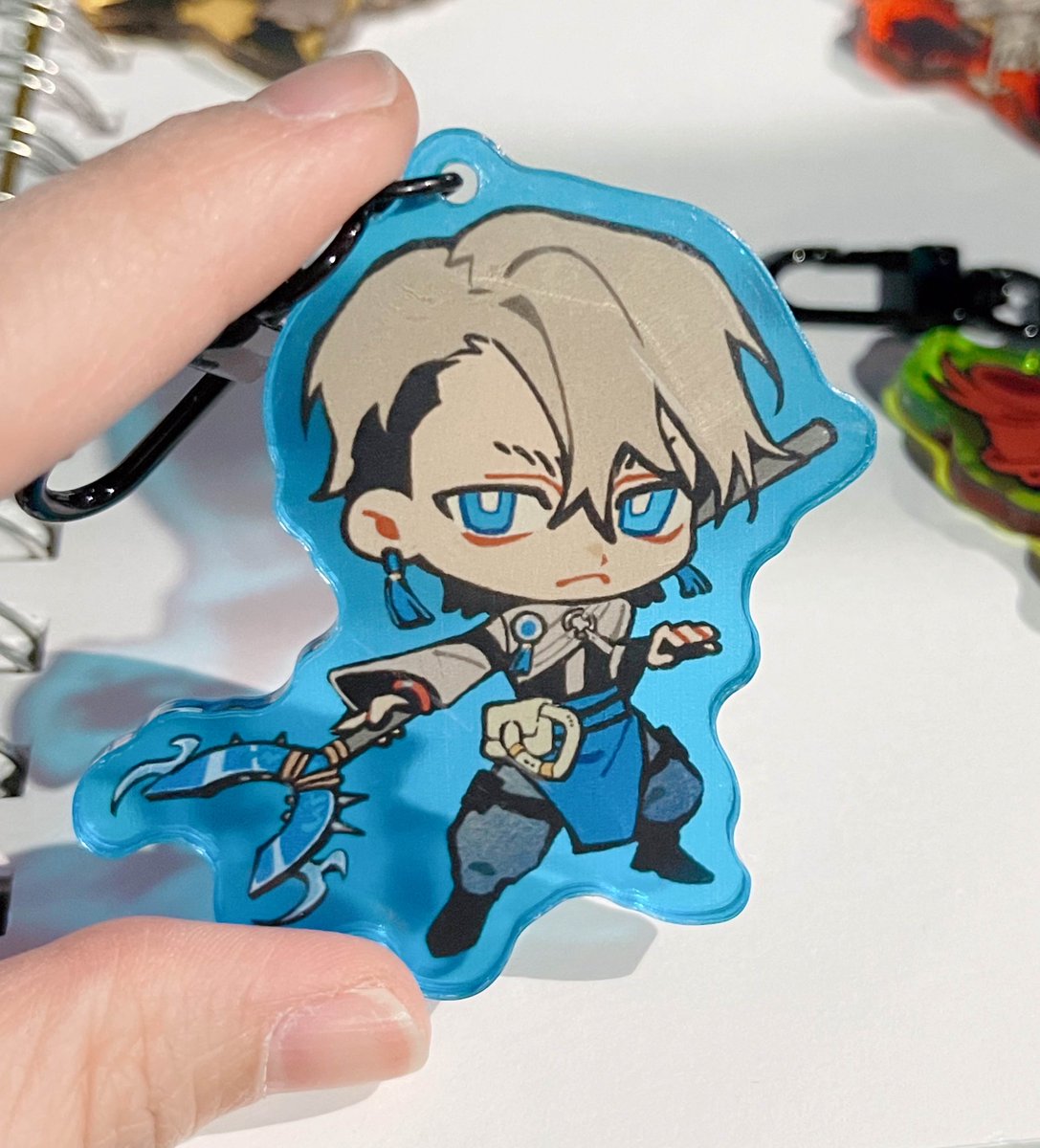 YANM0RI's tweet photo. I need to take some proper pictures of my gachi merch, but I have my acrylic clips and stickers listed on my shop! Rn I just need to lock in for my charms! https://t.co/R1aQtLhZPW