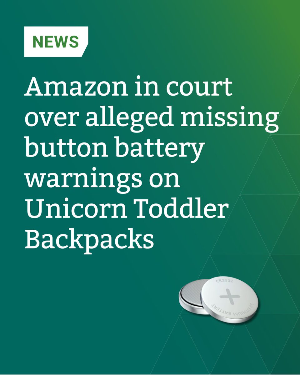 ACCCProdSafety's tweet photo. We allege the Unicorn Toddler Backpacks were missing the required button battery warning labels and Amazon AU had possession and control of the backpacks as part of its fulfilment by Amazon services for third party sellers.
https://t.co/Fxy5EKs9o6 https://t.co/Kf2VE0W9TK