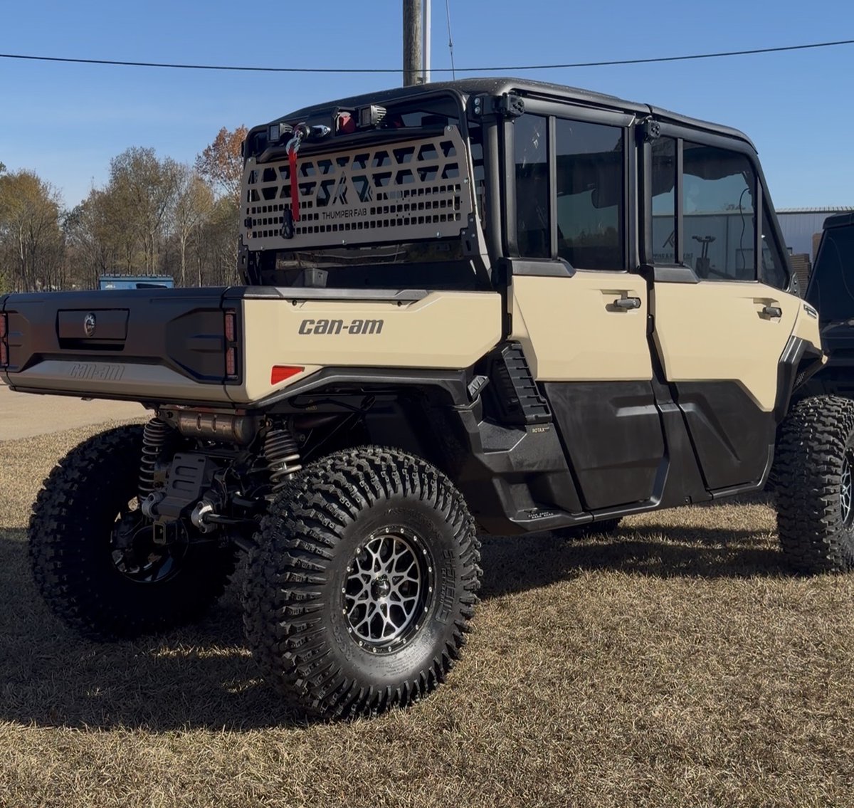 ThumperFab's tweet photo. Level up your Defender with the Thumper Fab Winch Headache Rack! Lift, haul, and protect with serious strength — and customize it with premium powder coating done in‑house at Thumper Fab HQ. Built to work and built to shine.
#ThumperFab #CanAmDefender #HeadacheRack #PowderCoat https://t.co/60yViAqaAo