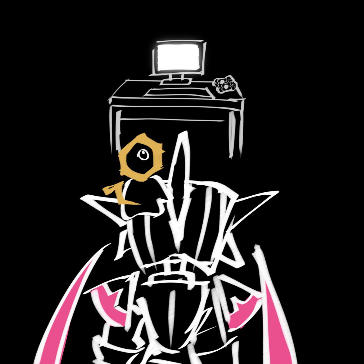 Iron_Gender's tweet photo. // Inte. bait
[A machine and a metal goop made their way to an open computer monitor. Many of you have gazed upon this monitor.]
[The Copy seems to have made some assumptions about the individuals written]
[Do you approach?]
// Comment for the Copy's current thoughts on you. https://t.co/umSa2BgTYY